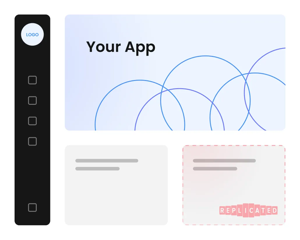 your application, enhanced with Replicated