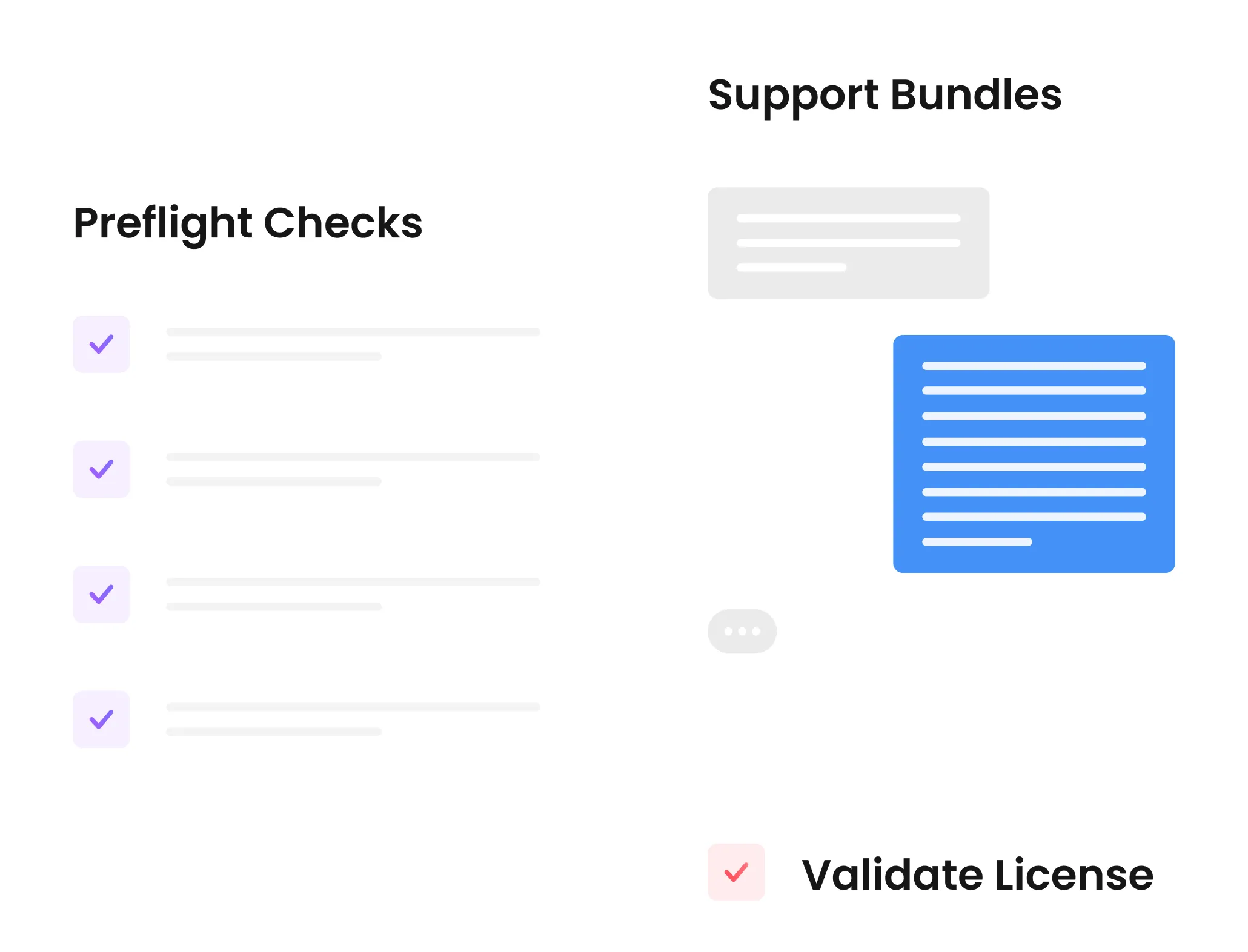 preflight checks, support bundles, and license validations helps you go beyond helm. 