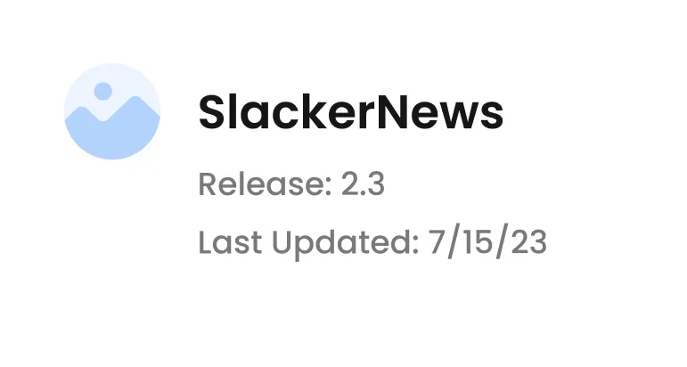 slackernews with a version and update