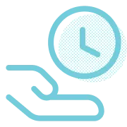 a hand holding a clock