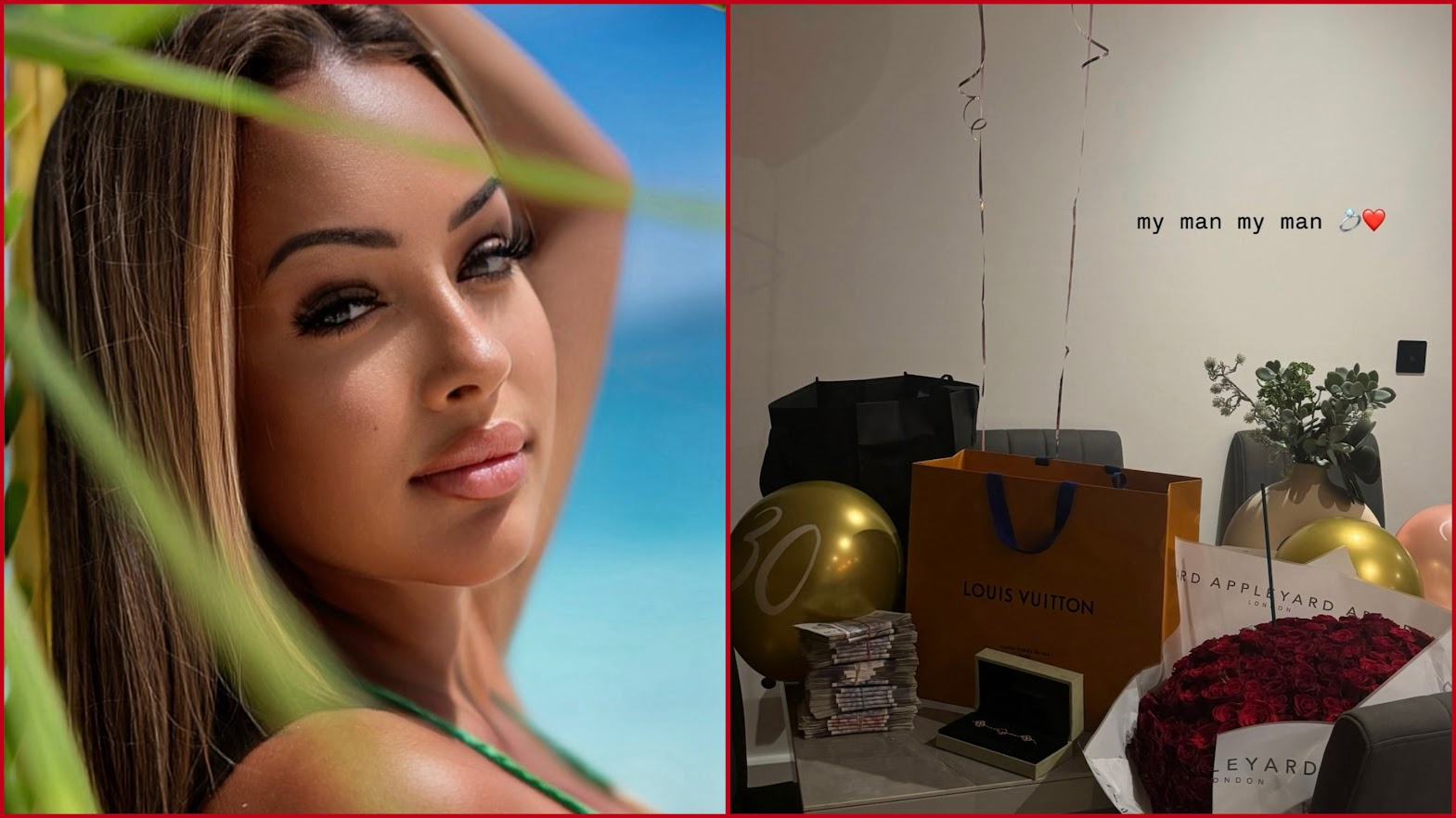 REBECCA VIEIRA FLAUNTS LAVISH BIRTHDAY GIFTS FROM HER NEW MYSTERY MAN