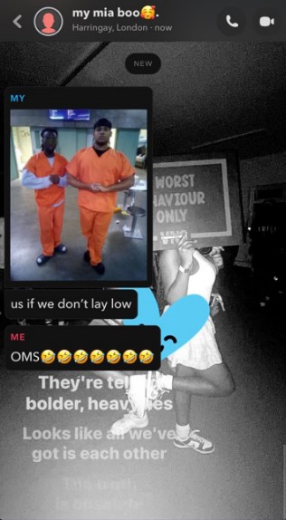 Conversation between two teenagers after the murder