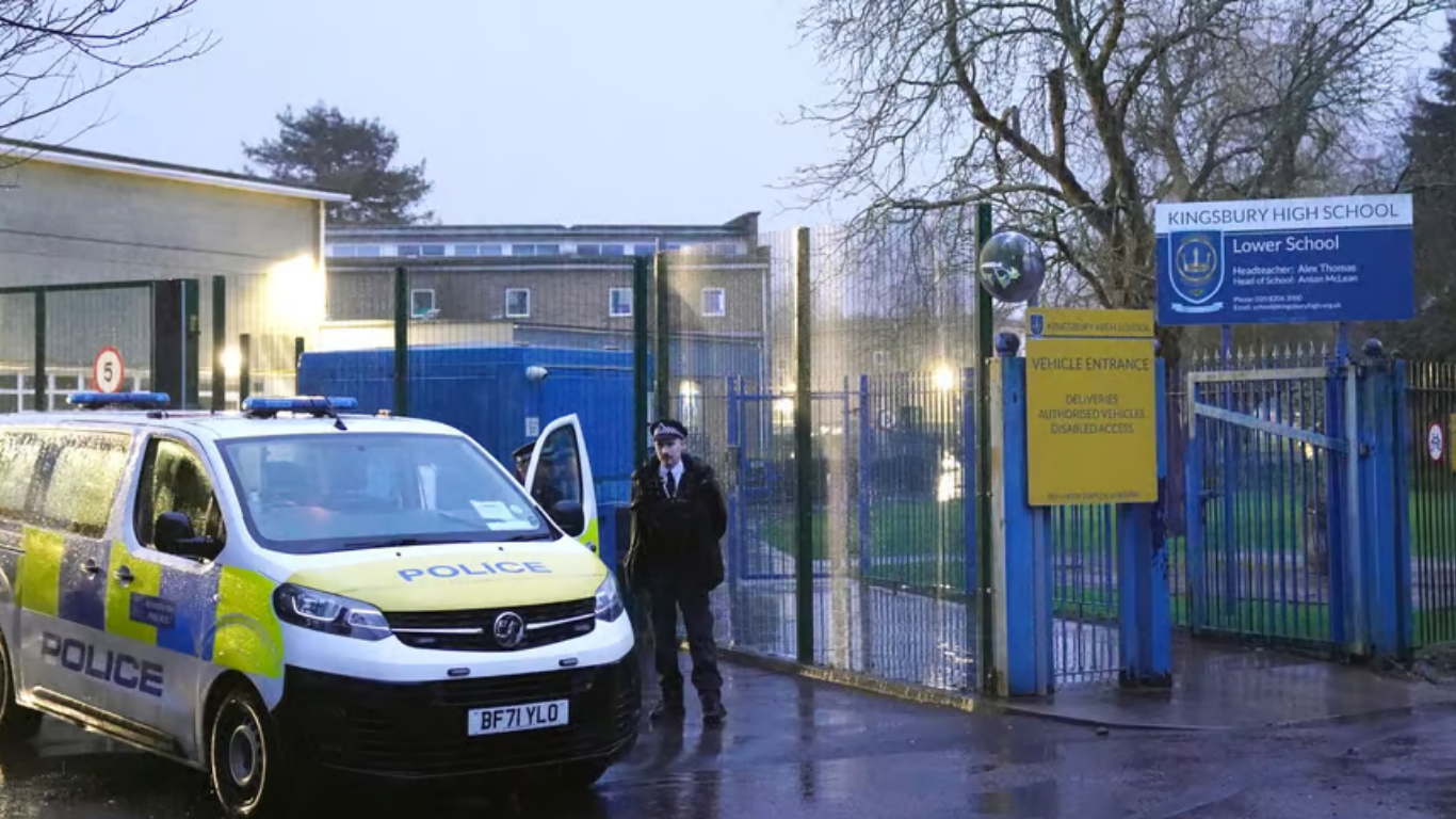 TWO BOYS STABBED IN NORTH WEST LONDON SECONDARY SCHOOL - 13 YEAR OLD SUSPECT ARRESTED 