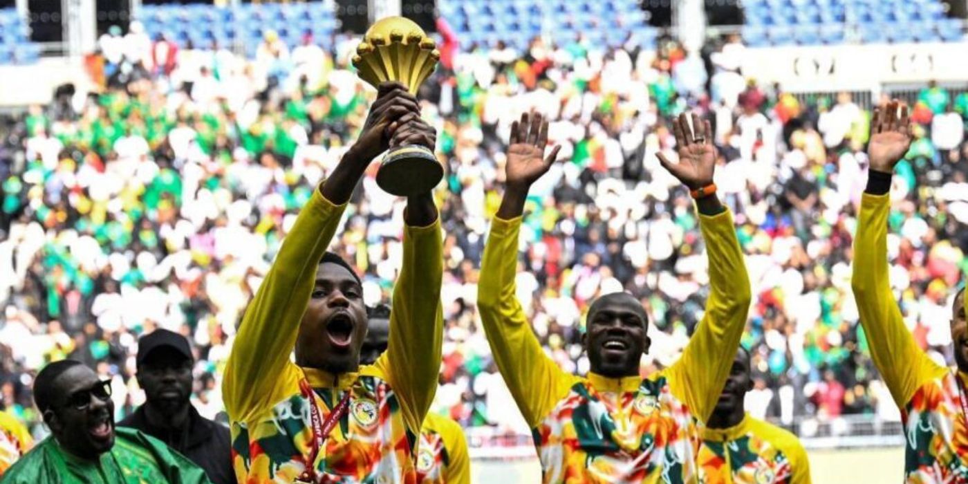 SENEGAL PARADE AFCON TROPHY AHEAD OF MATCH DESPITE BEING STRIPPED OF TITLE