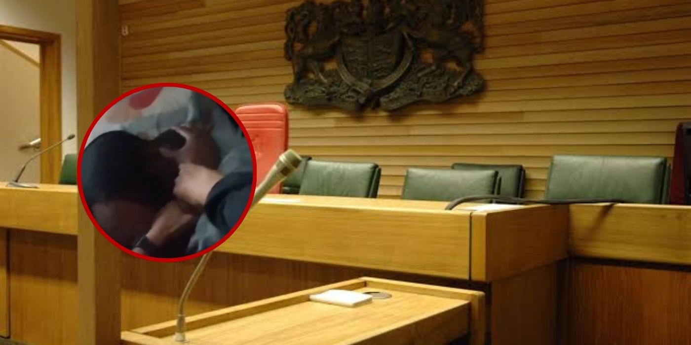 POLICE FOOTAGE SHOWS VIOLENT WATCH THIEF HIDING UNDER DUVET DURING ARRETS