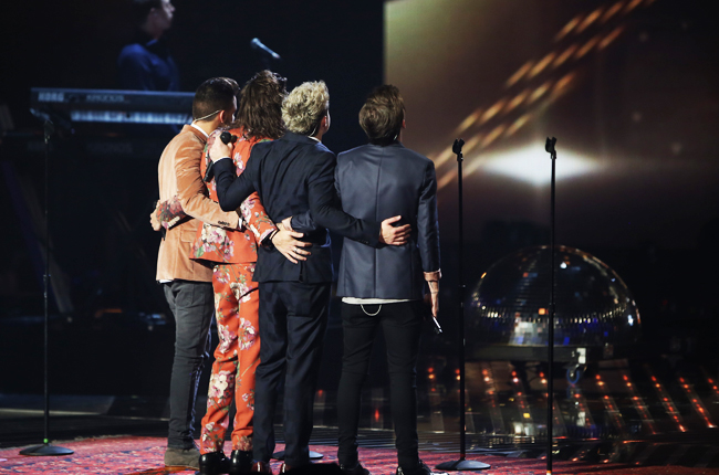 One Direction perform for the last time before their hiatus on The X Factor UK Series Finals on Dec. 13, 2015 in London.
