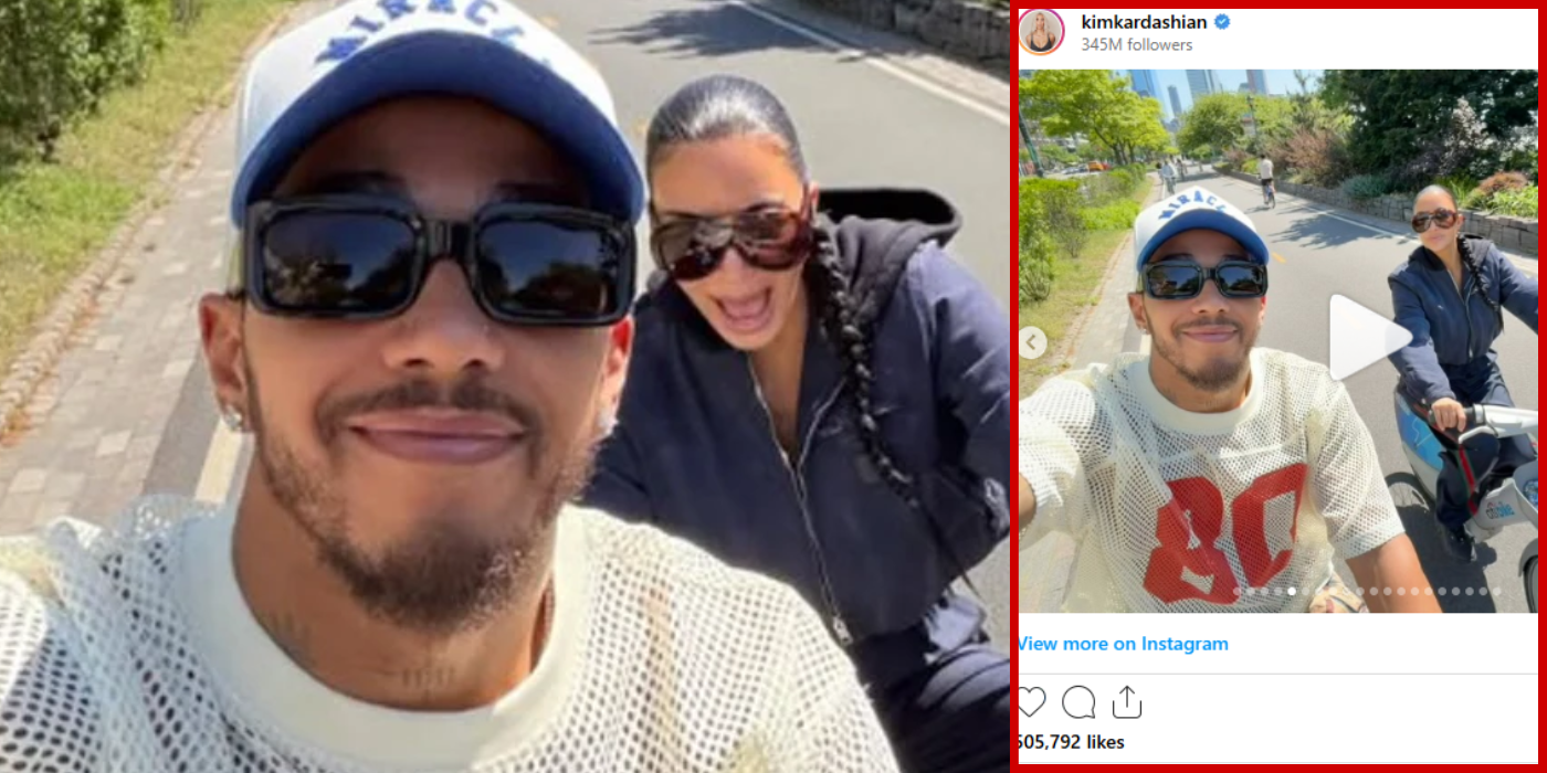 KIM KARDASHIAN AND LEWIS HAMILTON GO INSTAGRAM OFFICIAL
