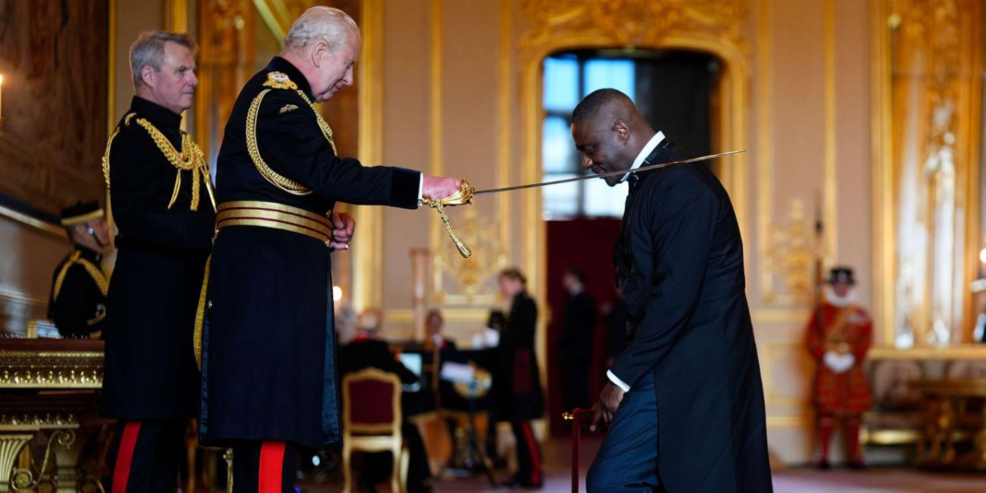 SIR IDRIS ELBA OFFICIALLY RECEIVES HIS KNIGHTHOOD FROM KING CHARLES