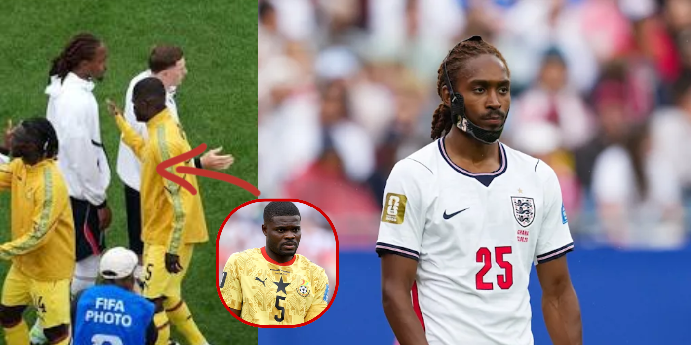 DJED SPENCE SNUBS THOMAS PARTEY HANDSHAKE BEFORE WORLD CUP CLASH