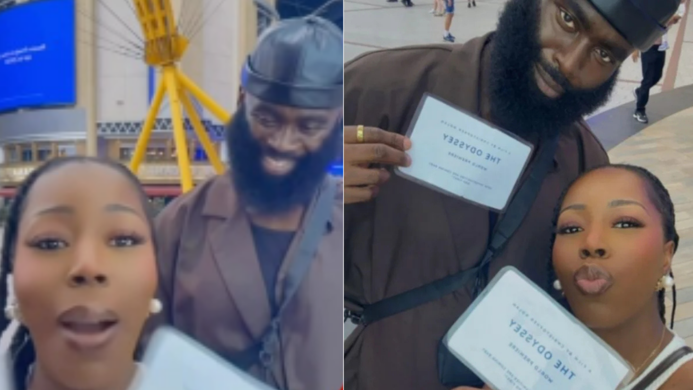 WIFE RECREATES 'THE ODYSSEY' PREMIERE FOR ACTOR HUSBAND AFTER HE WASNT INVITED