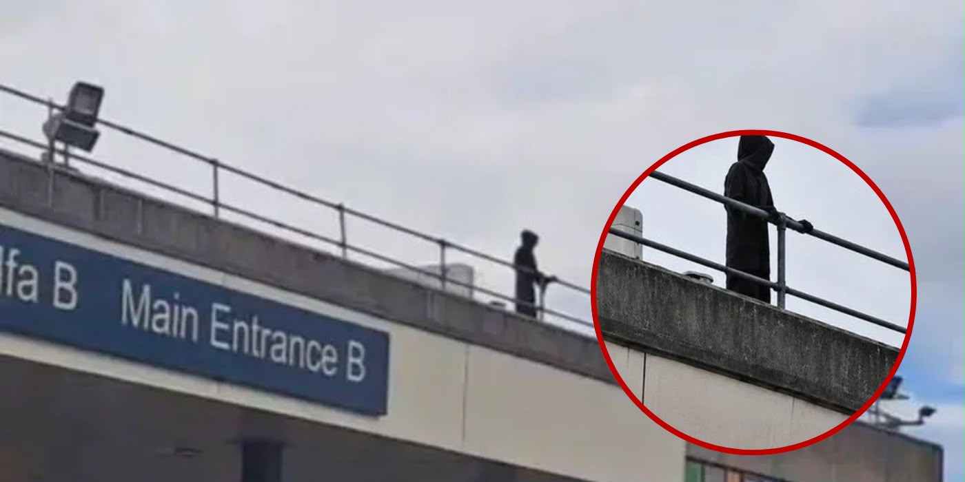 MAN DRESSED AS ‘GRIM REAPER’ ARRESTED AND FINED AFTER CLIMBING HOSPITAL ROOF TO STARE AT PATIENTS