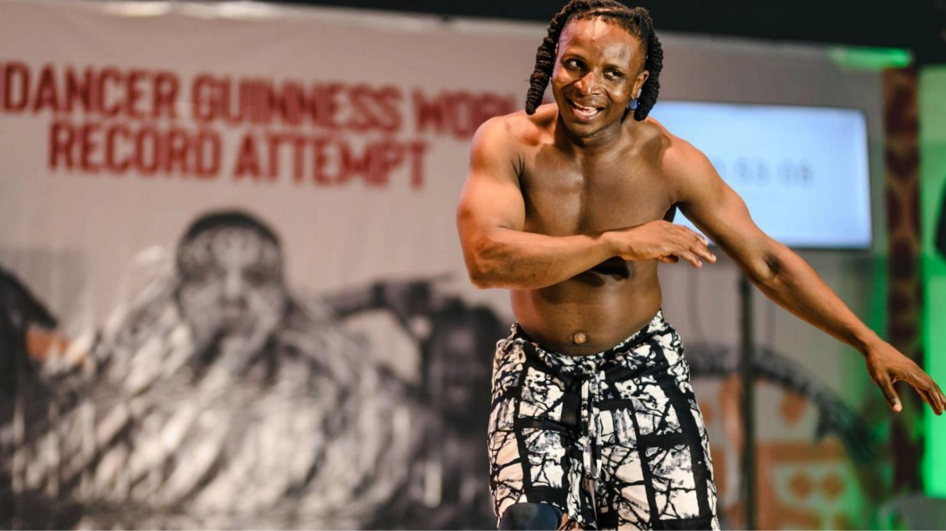 NIGERIAN DANCER BENDANCER BREAKS GUINNESS WORLD RECORD AFTER SPENDING SEVEN DAYS DANCING NON STOP