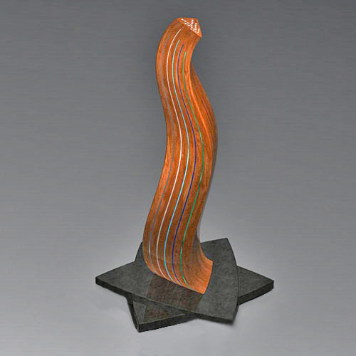 Cherry wood Tzedakah box created for a congregation in Irvine, CA.