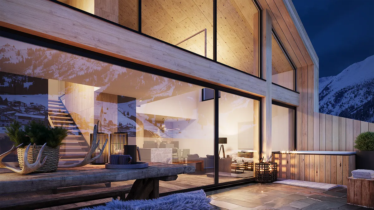 Bergwanger Hof: Modernes Chalet mit Panoramablick und Terrasse in den Tiroler Alpen