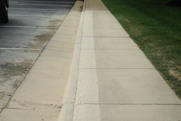 Curb grinding after