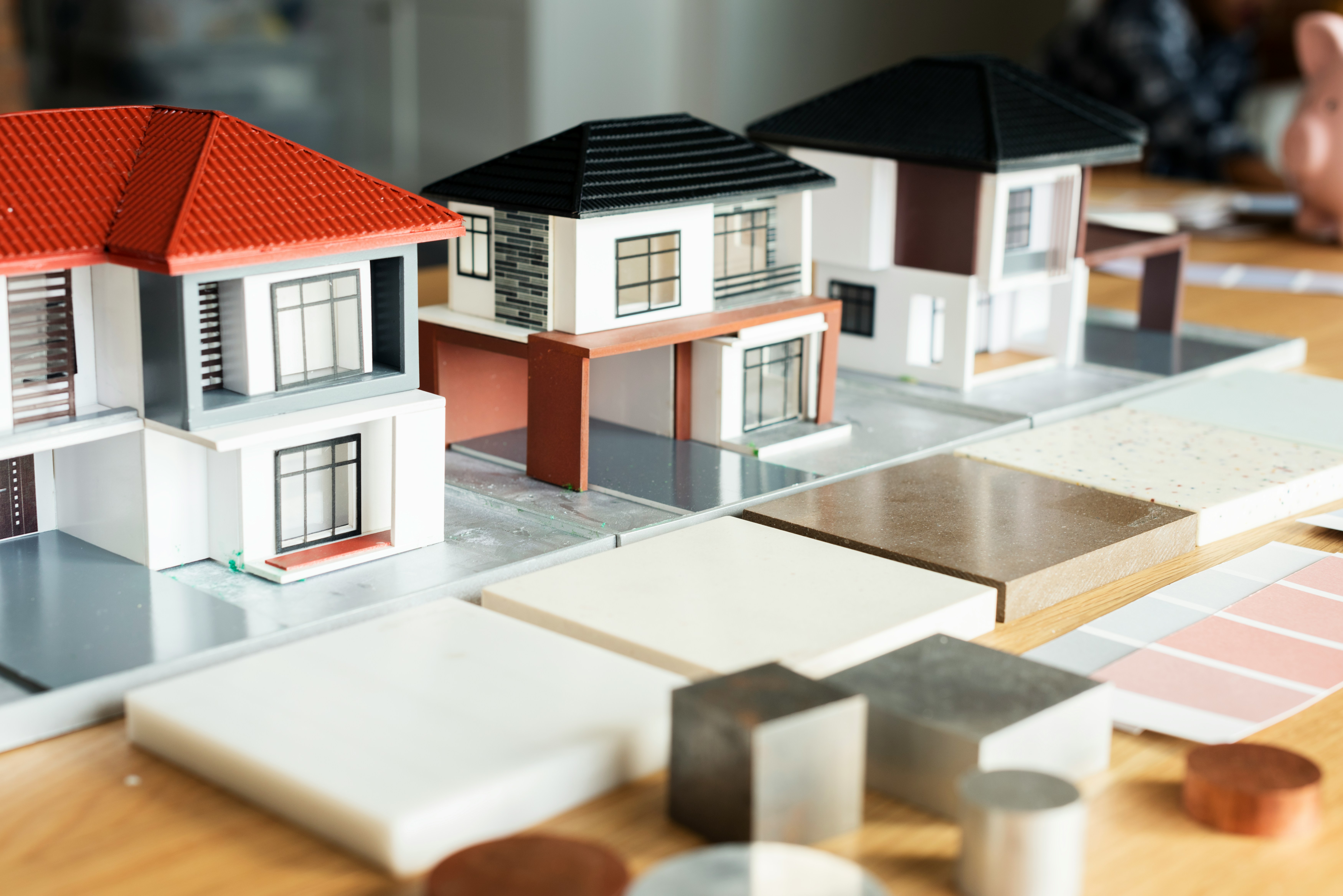 Architectural model of new housing construction.