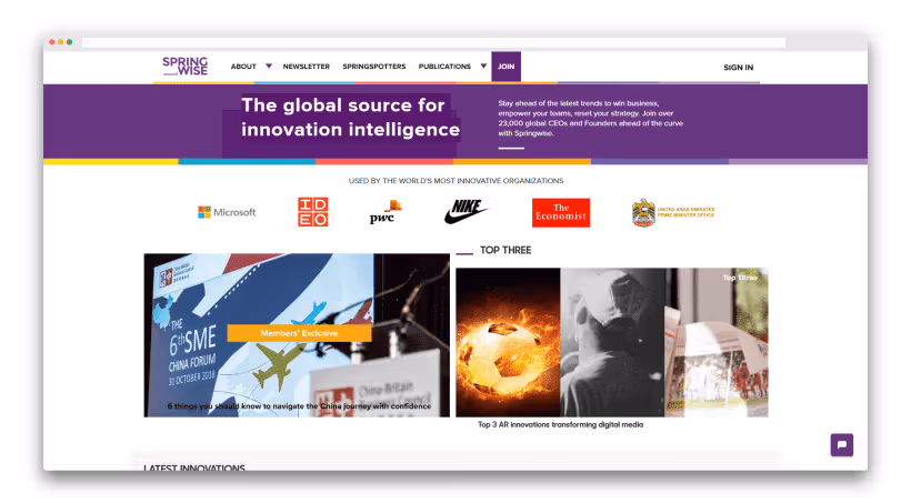 Launch your app on SpringWise