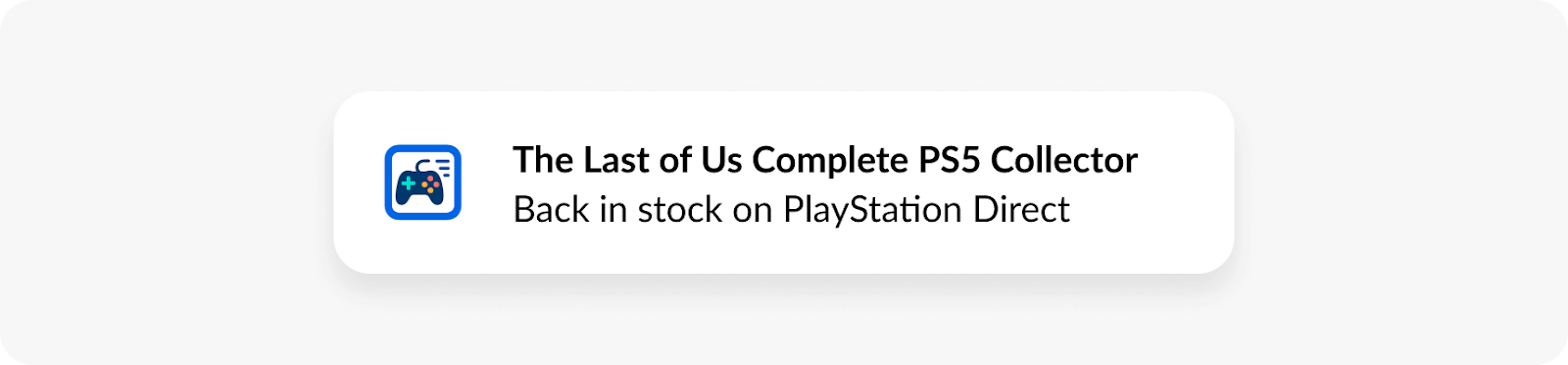 Back in stock targeted push notification