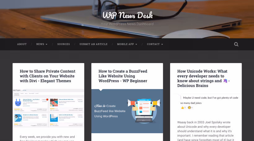 WP News Desk Website