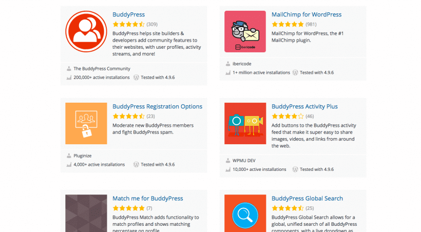 BuddyPress Compatible Plugins