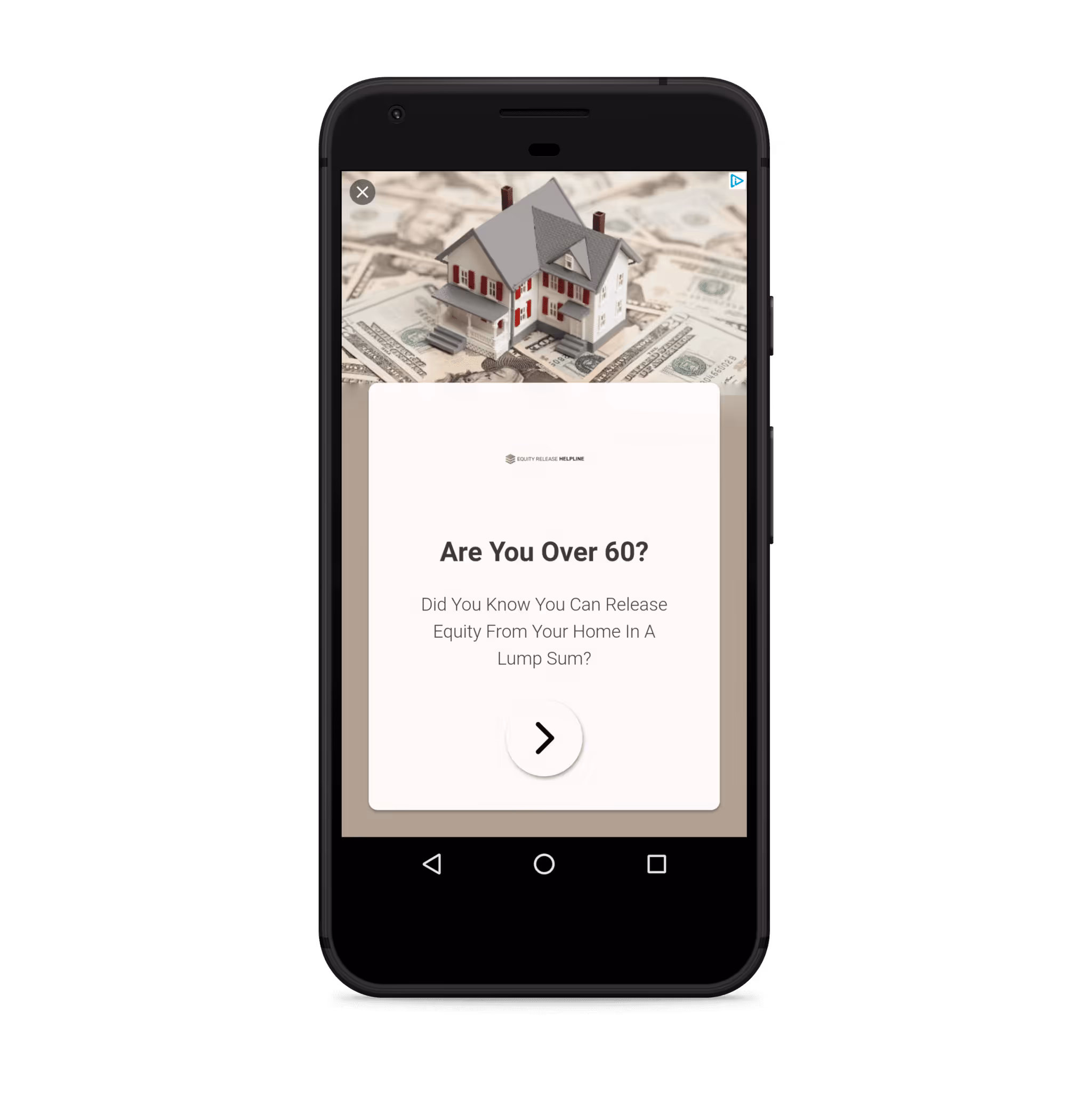 Screenshot showing MobinCube's ads system