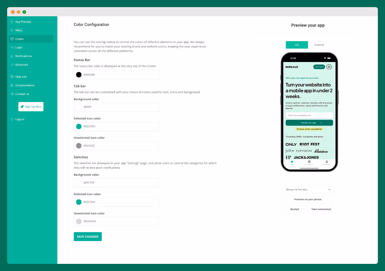 AVADA Commerce App Builder