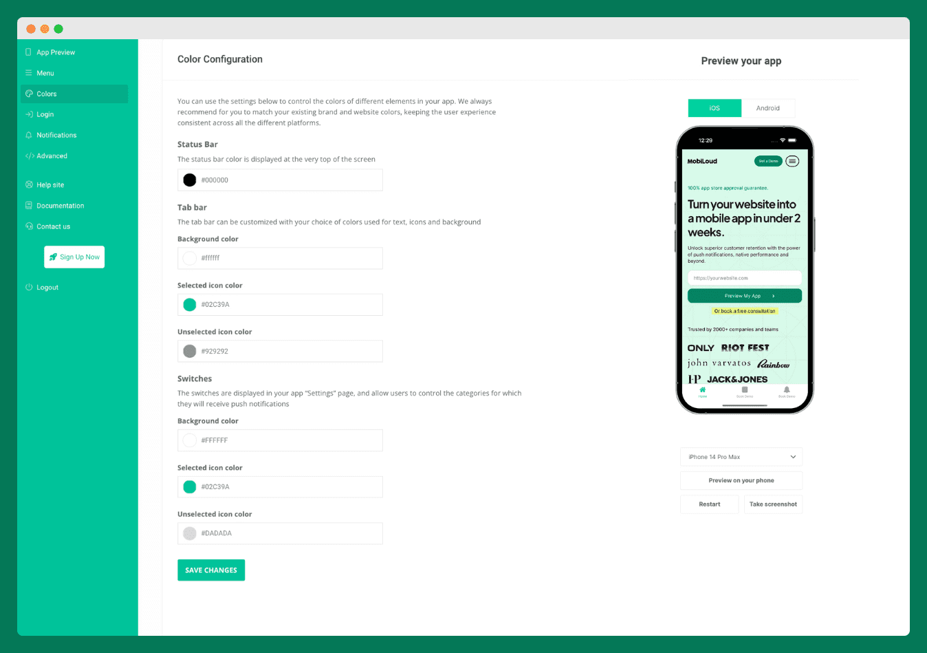 MobiLoud App Builder