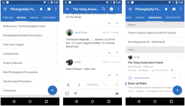 Photography Forum App