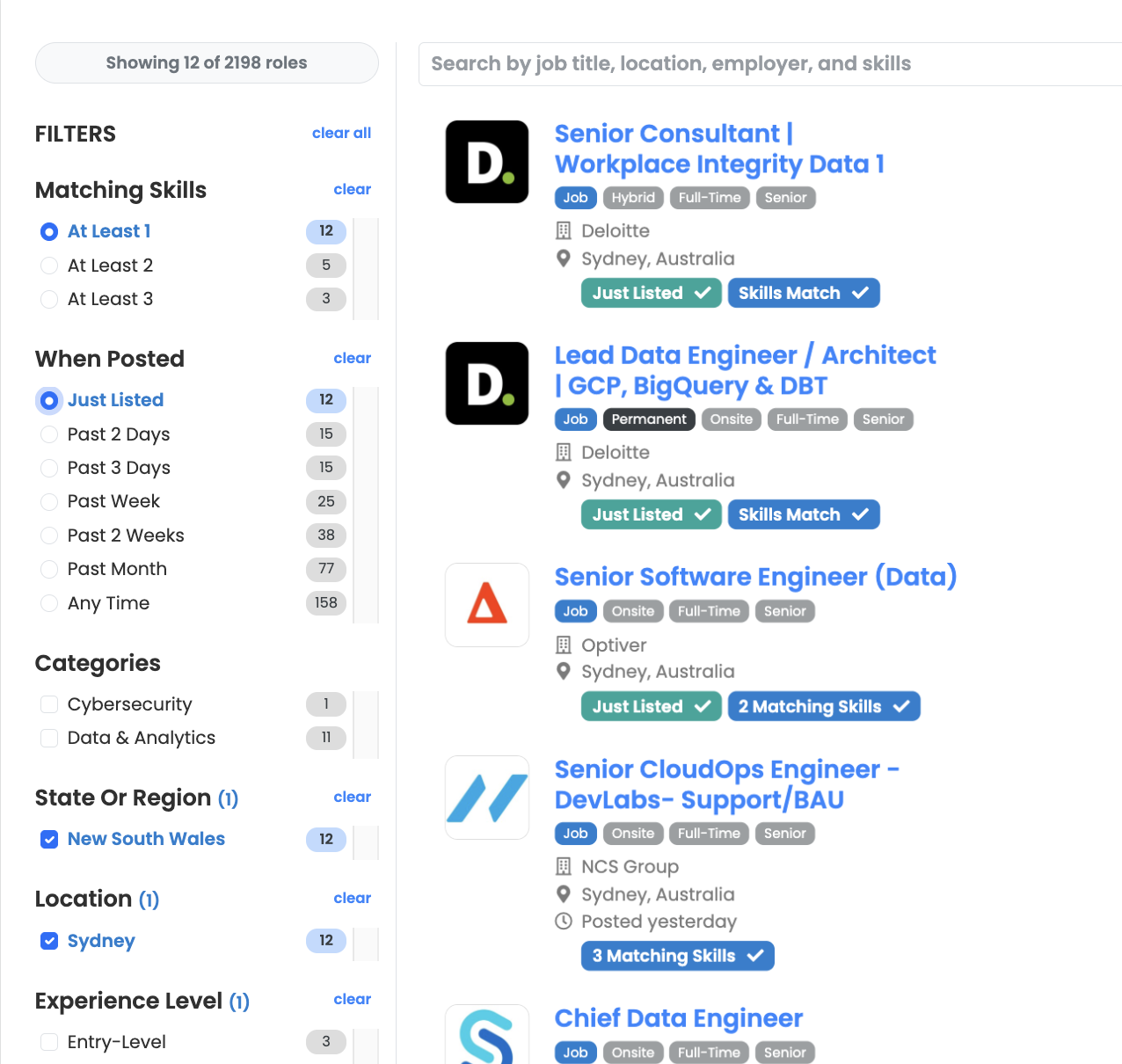 Demo job board