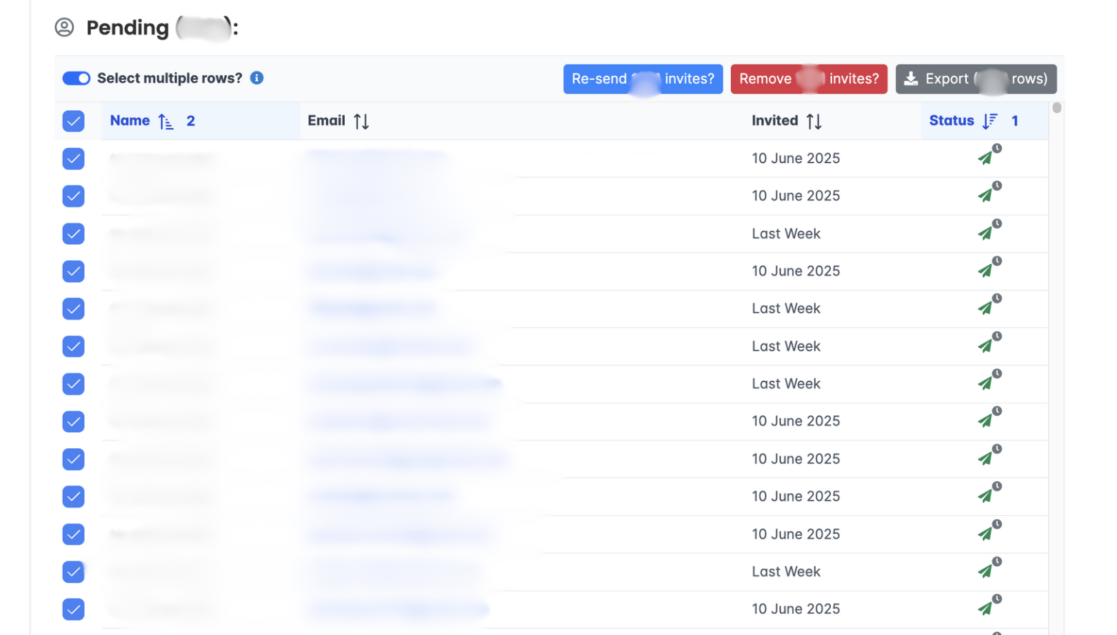 View pending invites on Spacewalk and re-invite