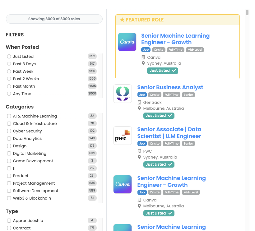 Featured opportunities on Spacewalk job boards