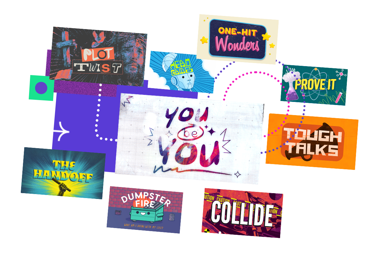 An image showing various series from the Coleader Year 3 Youth Ministry Curriculum