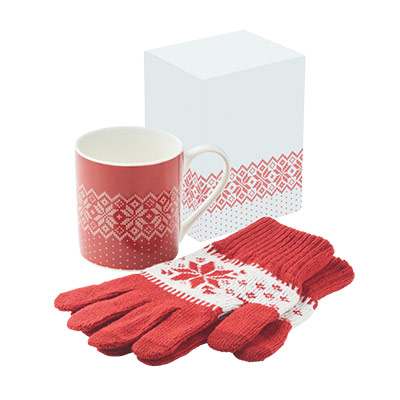 Winter gift mug and gloves set Copito Set