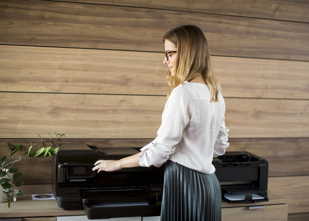 Woman printing