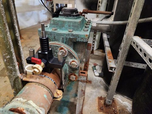 Drain Down Pro tool on 4 inch cooper pipe