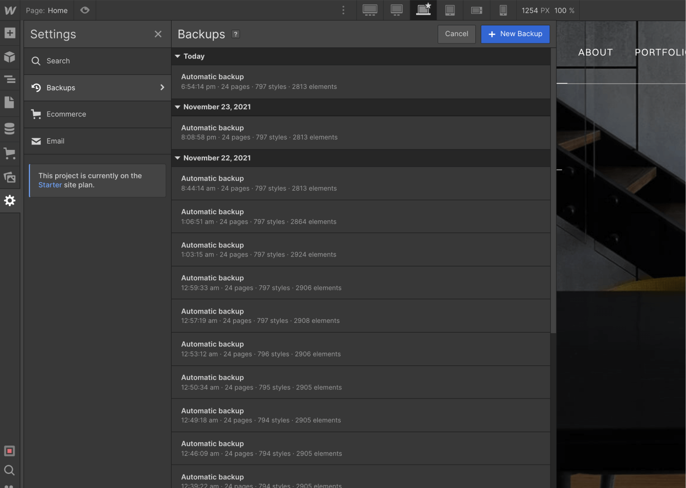 Backups - Decoration X Webflow Template