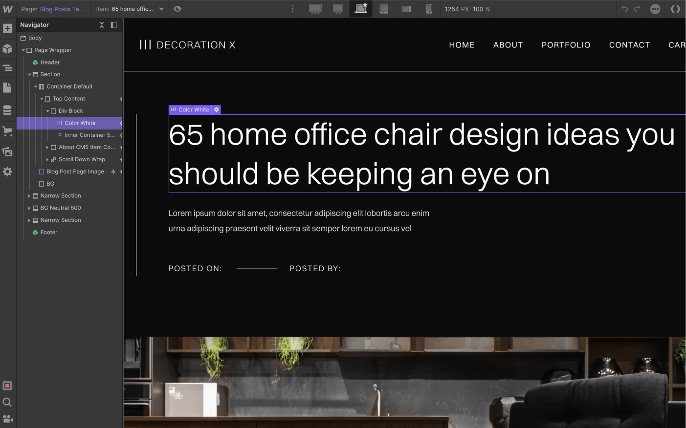 CMS Page - Decoration X Webflow Template