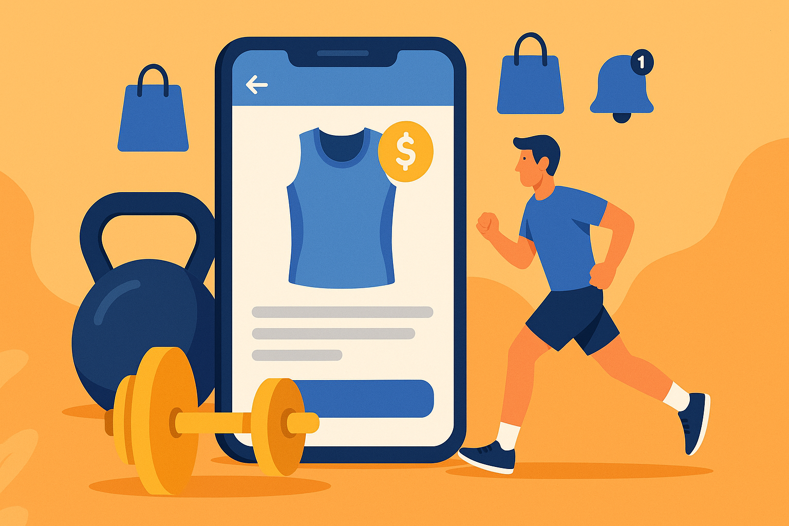 Ventajas clave de una app ecommerce para deporte