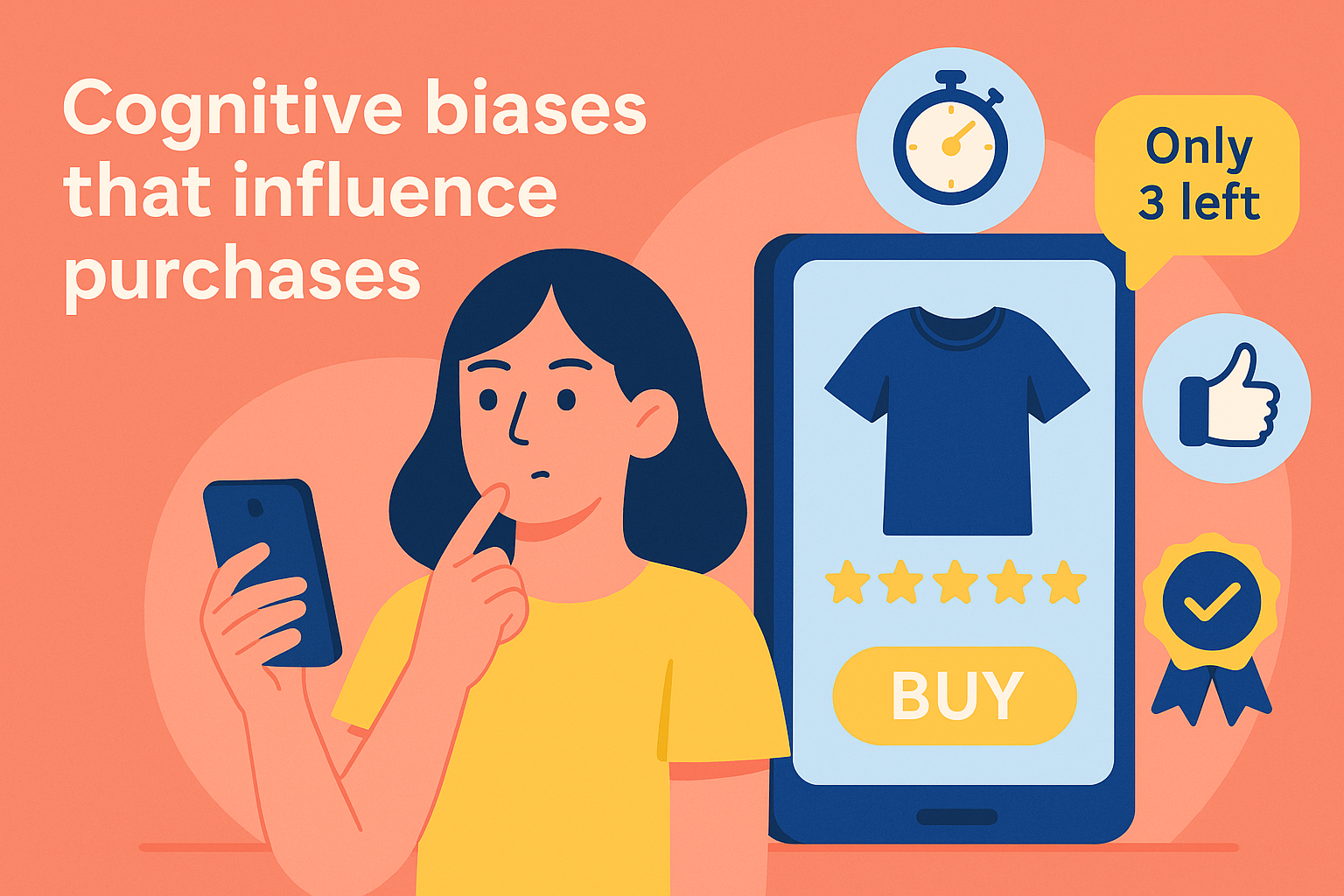 Sesgos cognitivos que influyen en compras móviles