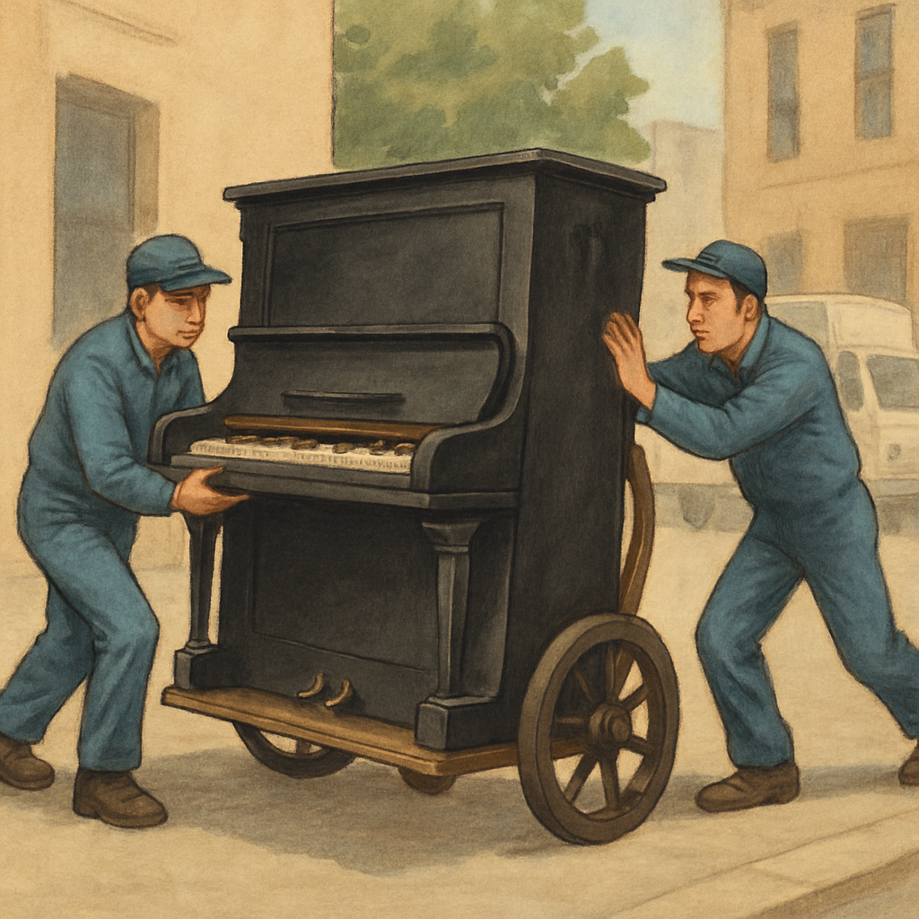 Specialty move: Piano being transported