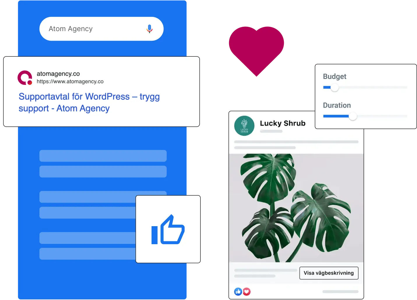 Fullservice marknadsföringsbyrå erbjuder webbdesign med WordPress supportavtal och strategisk marknadsföring för företag.