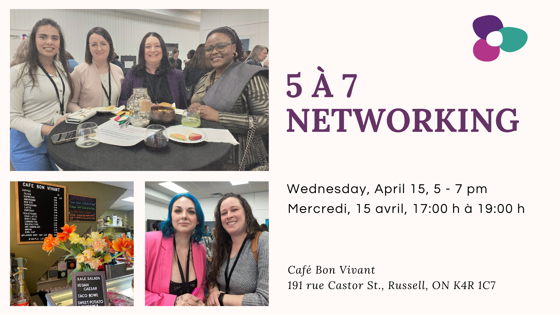Business Sisters Networking, Wednesday, April 15, 2026