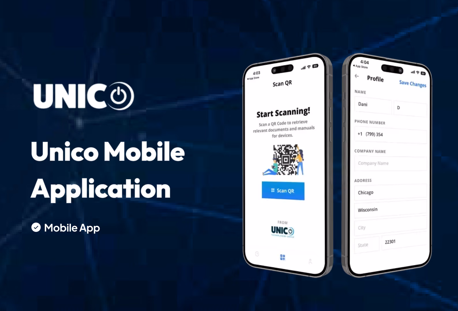 Unico Mobile Application — project by Zetaton