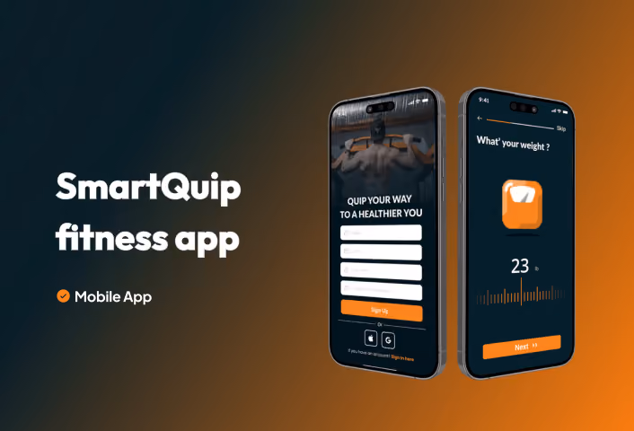 SmartQuip fitness app — project by Zetaton