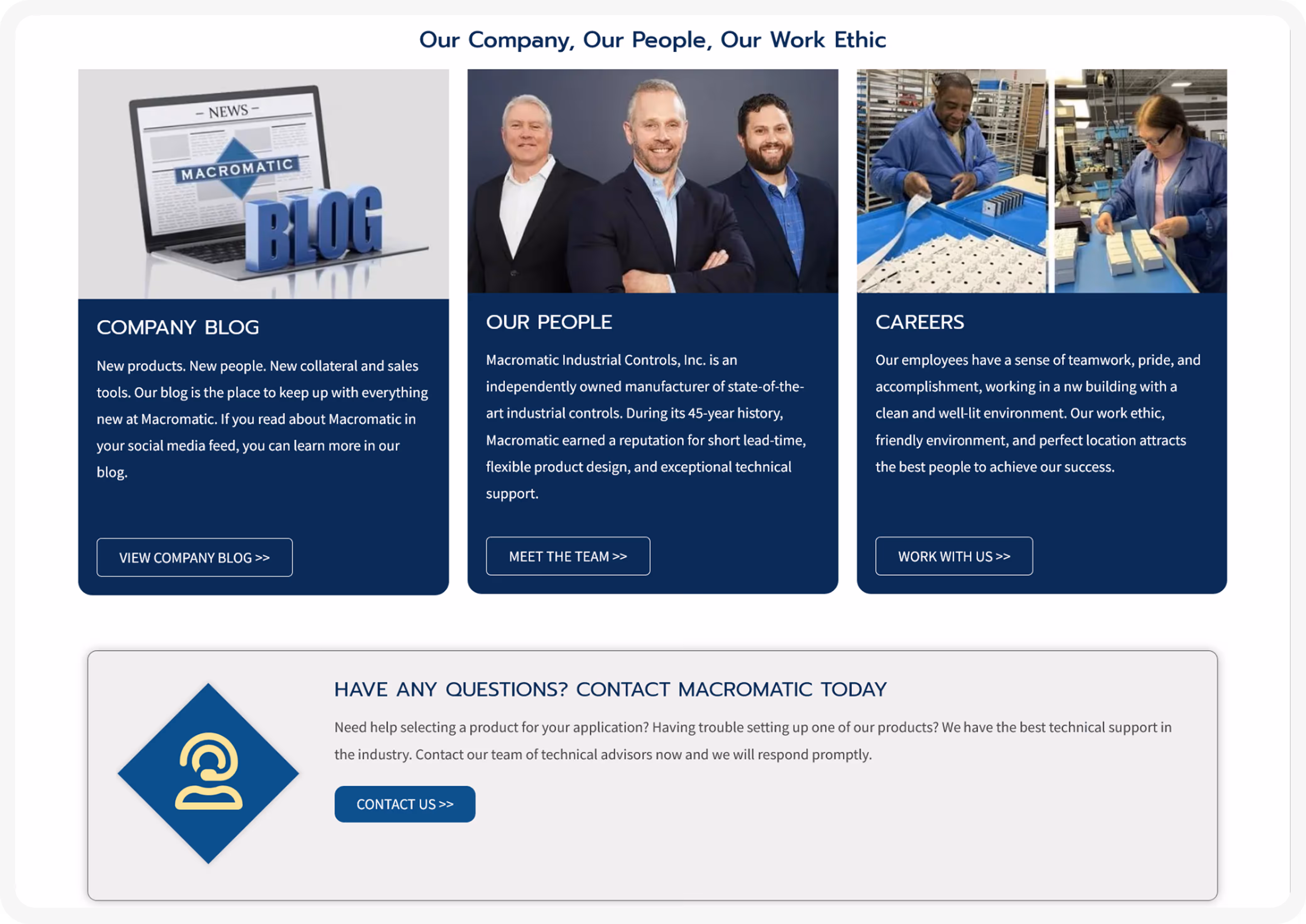 Macromatic Industrial Control Solutions