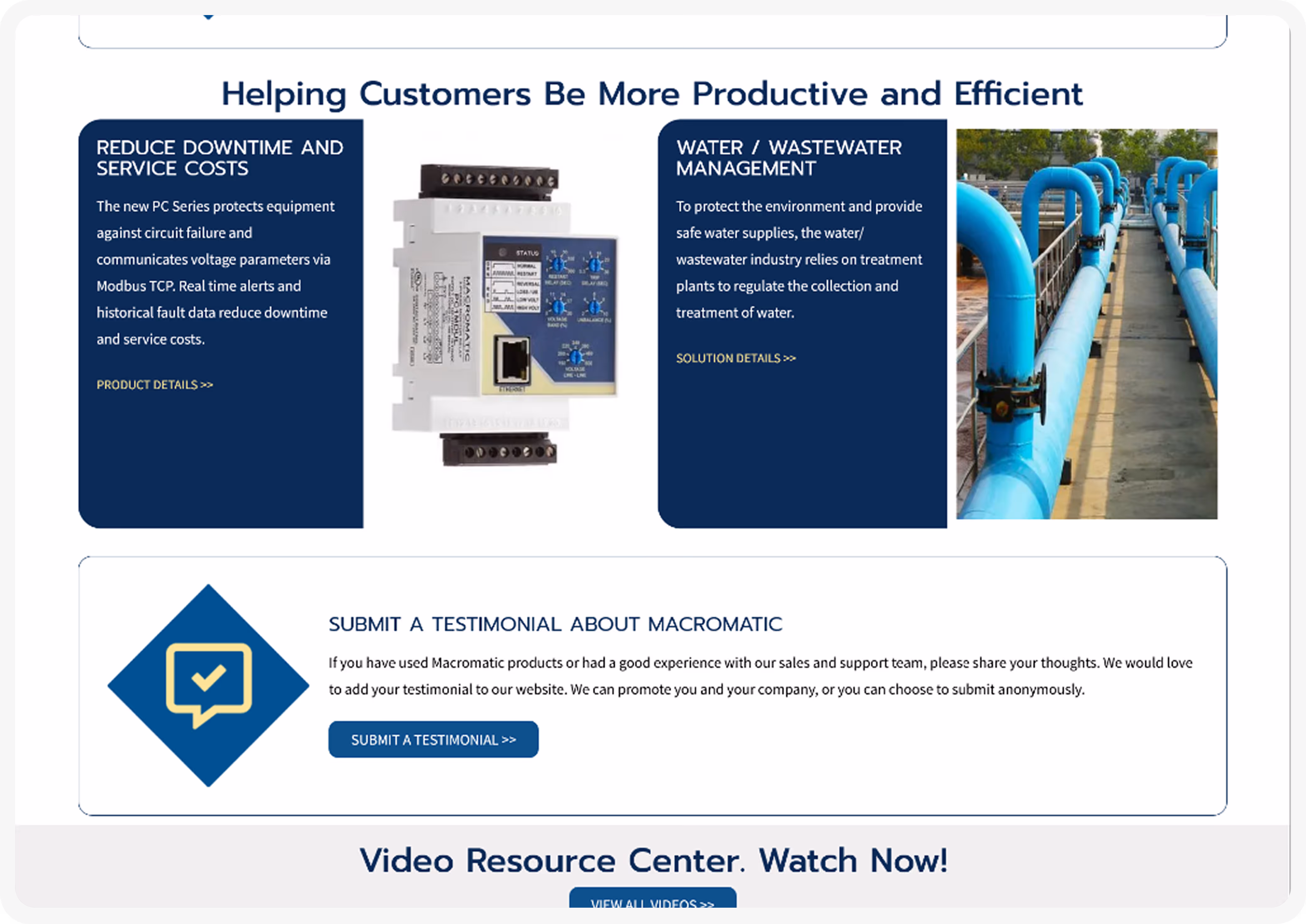 Macromatic Industrial Control Solutions
