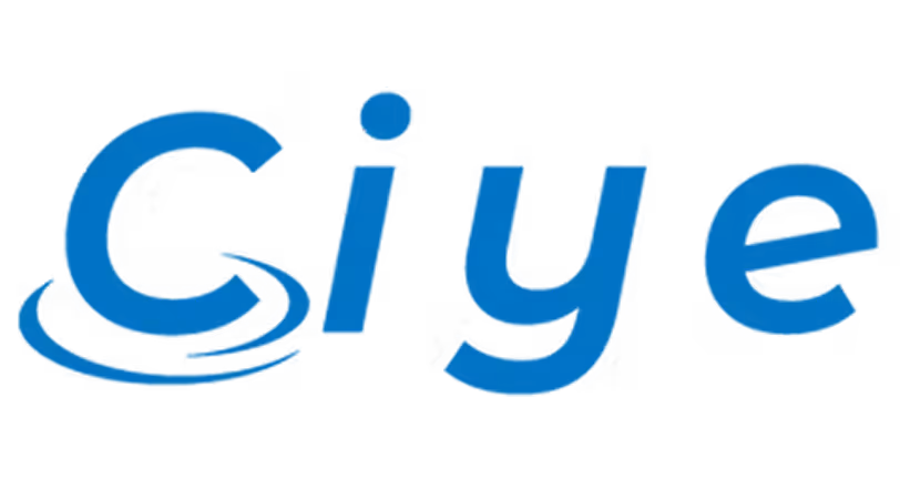 Blue text spelling 'Ciye' with stylized circular swirl around the letter C.