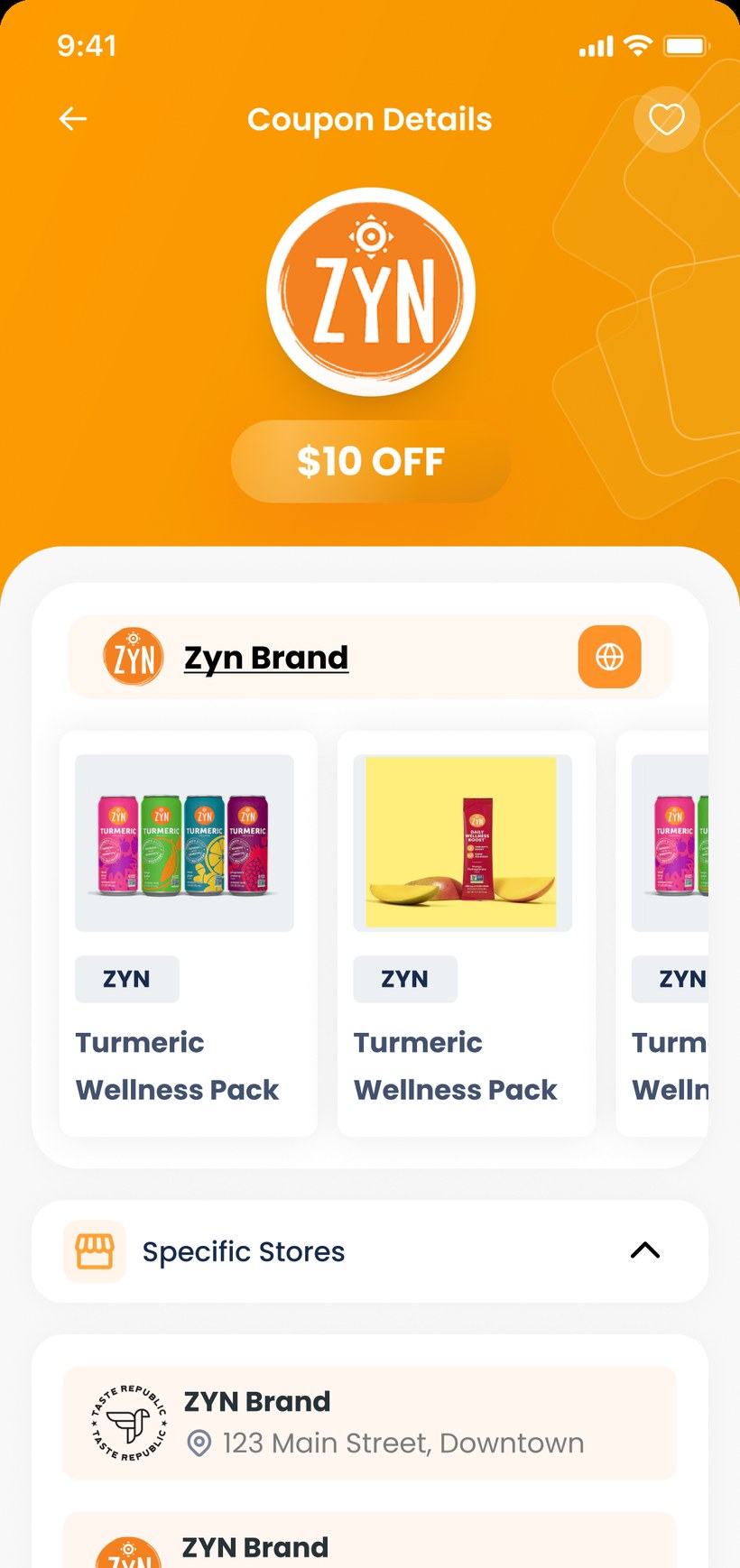 Coupon details