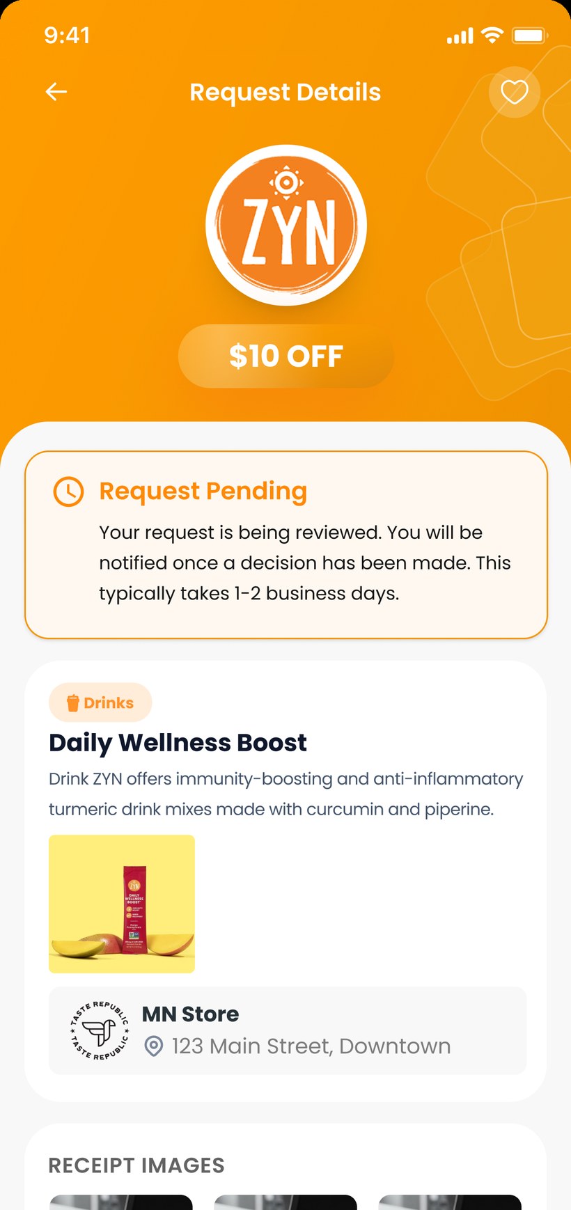 Enable iOS app capturing a receipt in the field
