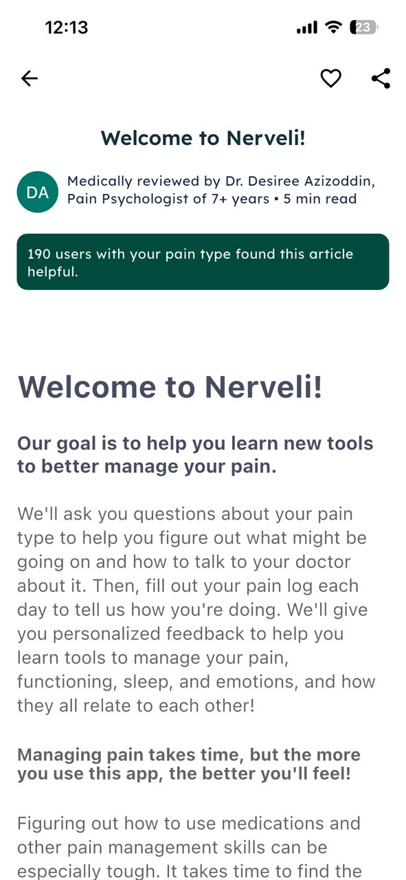 Learn article in the app